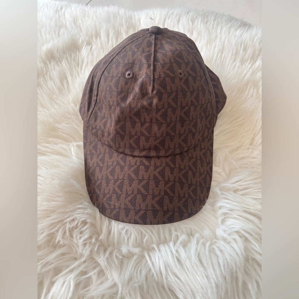 Michael Kors Brown MK Logo Baseball Cap - Picture 2 of 11